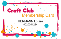 membership card - Craft Club