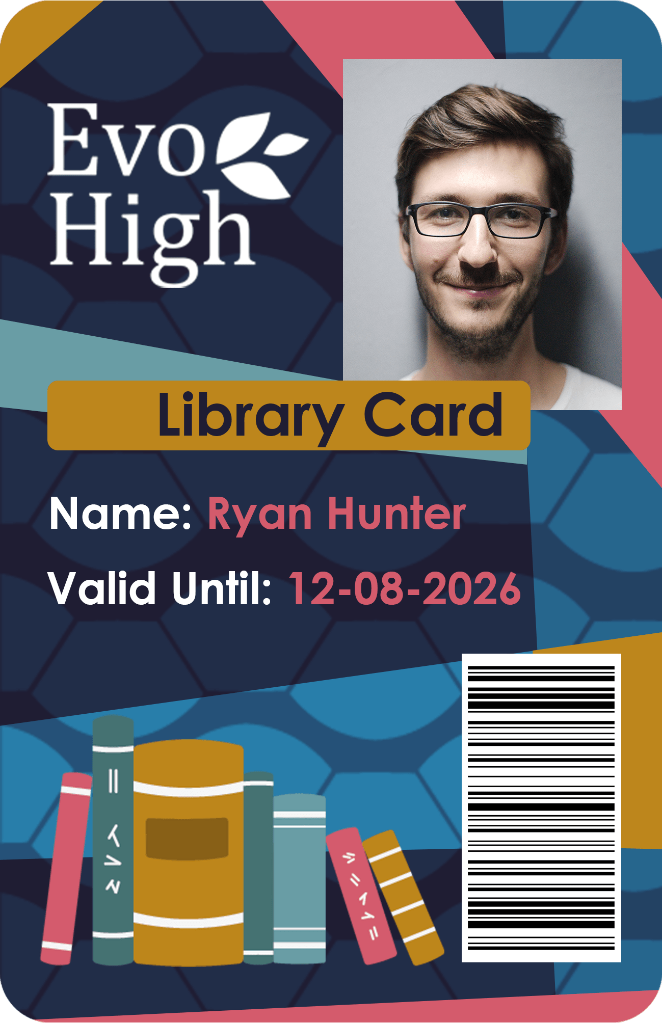 Card template - Library card for Higher Education